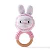 1Pc Customized Baby Teether Wooden Bracelet Crochet Rattle Toys BPA Free Crochet Lemon Bunny Rodent Rattle Newborn Toys Gift