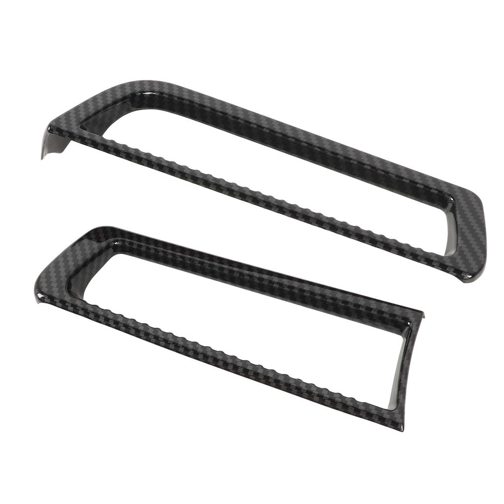 2 Pcs Air Conditioner Outlet Vent Cover Carbon Fiber Style AC Air Conditioning Trim Replacement for