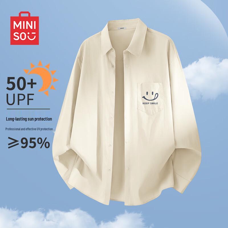 MINISO Men's Cooling Ice Silk Sun Protection Long-Sleeve Shirt
