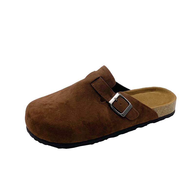 Fashion New Women Clogs Women Fashion Cork Suede Mules Slipper Classic Cork Antislip Outdoor Slippers with Arch Support Zapatos Mujer