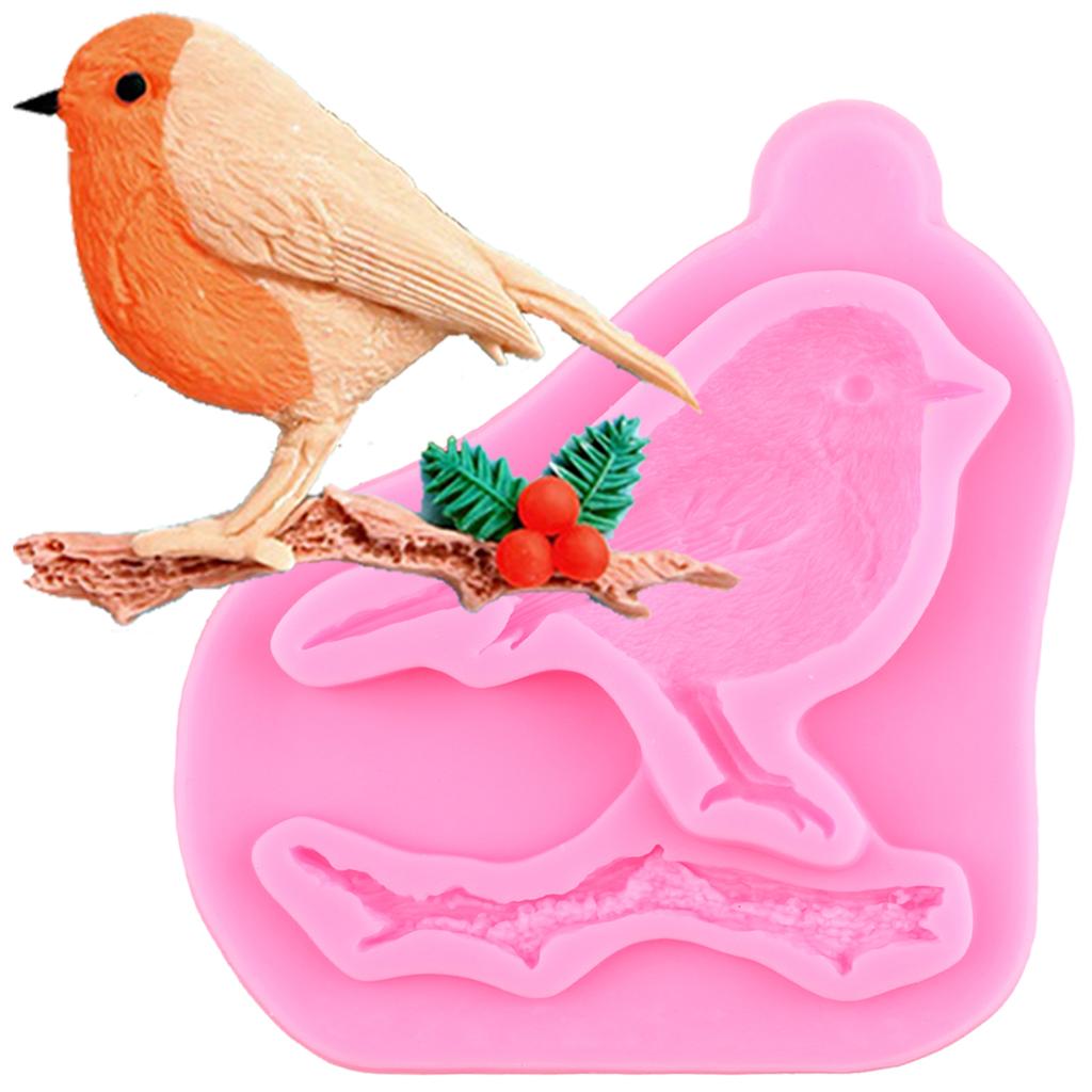 Силиконовые формы с милыми птицами, форма для помадки, сделай сам, украшения торта, форма для шоколадной мастики, кекс, топпер, конфеты, смоляные глиняные формы