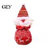 Festive Tabletop Ornament Bags Christmas Drawstring Gift Bag, Small Wrap Bags, 3D Santa Snowman Elk Holiday Treat Doll Candy Storage for Fruits,