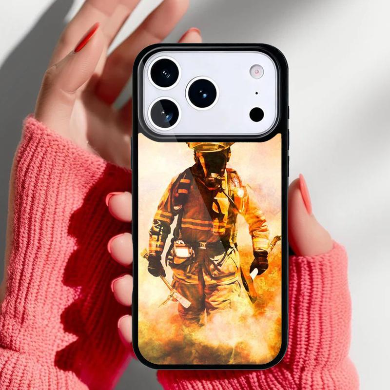 Firefighter Fire Fireman soft Phone Case for iPhone 17 16 15 14 13 Pro Max Back Cover for 12 11 Pro Coque