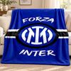 Inter Milan Blanket Flannel Blanket Soft Cozy Plush Throw for Sofa Bed Lightweight Home Decoration Outdoor Camping