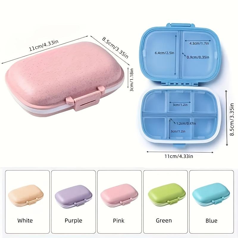 1 Pack Of 8 Compartments Dustproof And Moisture-proof Medicine Storage Sealed Pill Box