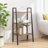 VidaXL Standing Shelf 3 Levels Dark Brown and Black 56x35x108 Cm 336362