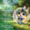 10 Inch Hanging Cat Wind Spinner Whimsical Garden Decor with 360 Hook Vibrant Cat Design for Outdoor Patio Yard Spring Summer Gift for Cat Lovers
