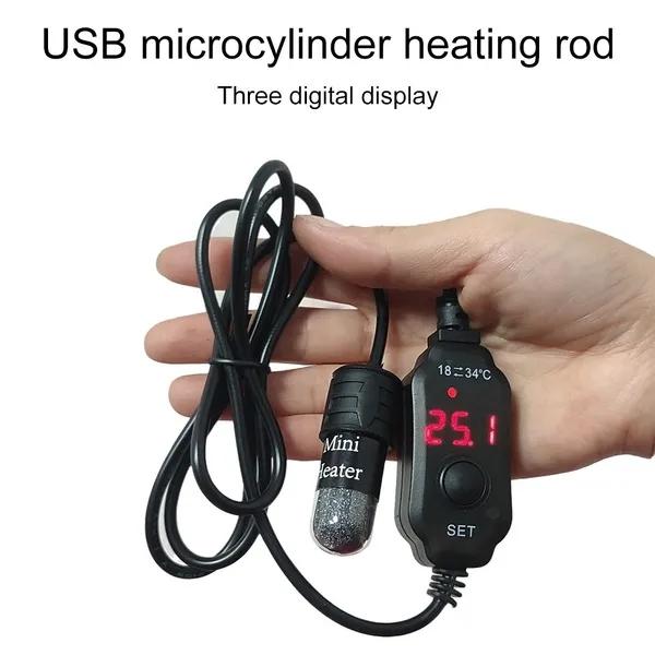 НОВЫЙ USB мини-нагреватель для аквариума, термостат, нагреватель, нагревательный стержень для аквариума, поддерживает температуру воды 18 ° C ~ 34 ° C