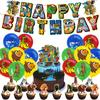 30 Pcs Tung Tung Tung Sahur Party Supplies, Banner, Cake Topper, Balloons
