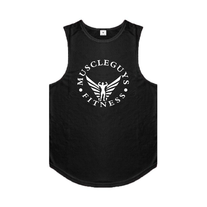 Muscleguys Summer Tide Молодежный спортивный топ для фитнеса Футболка без рукавов Сетчатая майка Личное шоу Muscle Vest Мужская майка для бодибилдинга