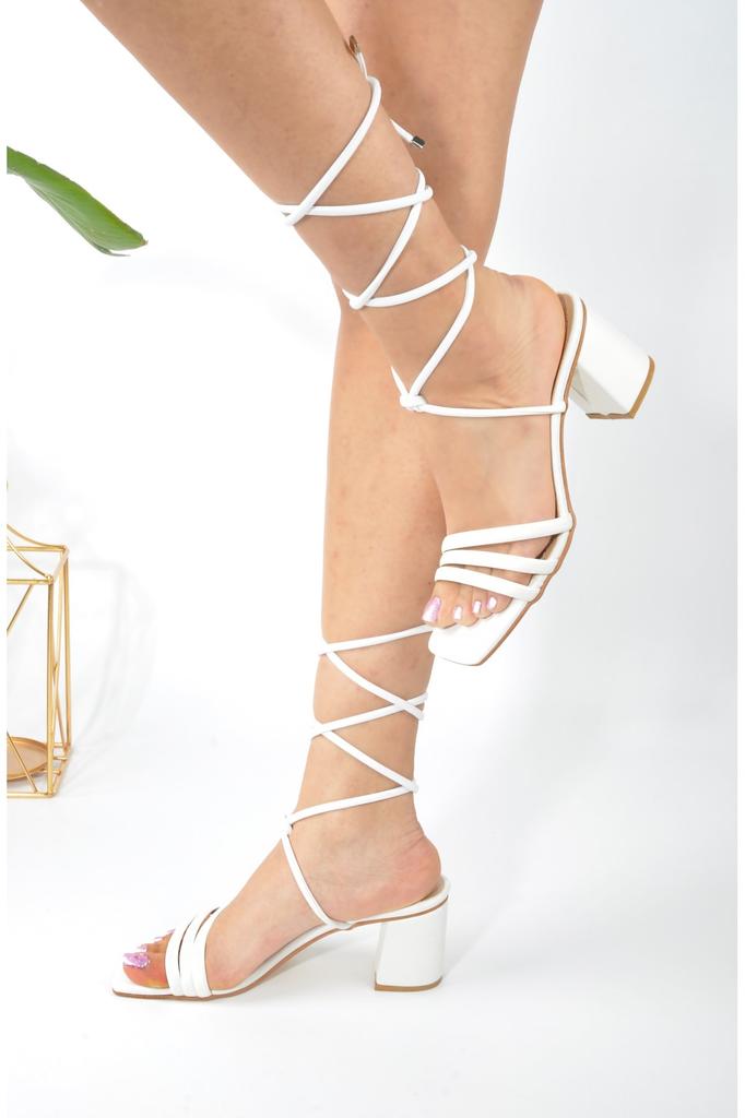 Женские повседневные сандалии Genova-Белые-С ремешками-Летняя обувь 