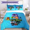 stumble guys 3pcs Bedding Set Duvet Cover Closure Includes 1 Duvet Cover & 2 Pillowcases for All Seasons Bedroom Home Dorm Decor