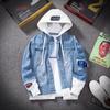 Men Denim Jacket Streetwear Hip Hop Men's Hooded Jean Jackets Male Casual Loose Outerwear 2021 New Spring Fashion Slim Fit Coat