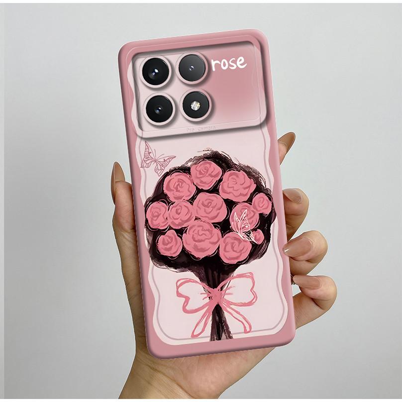 Ударопрочный чехол для телефона Xiaomi Poco X6 Pro 5G Redmi K70E Красивые Бабочки Цветы Мягкий ТПУ Корпус Poco X6Pro Бампер Задняя Крышка