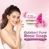 Dabur Мыло Gulabari Pure Rose 150г Упаковка из 4 штук Увлажняющее мыло для купания для сияющей кожи