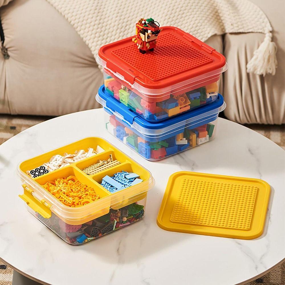 Stackable Children's Toy Organizer Transparent Particle Holder Sealed Storage Jars  Household