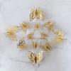 12Pcs/Set 3D Hollow Butterfly Wall Sticker Gold Silver Rose Wedding Decoration Living Room Home Decor Butterflies Decal Stickers KTY