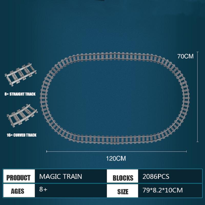 MOULD KING 12010 Технический городской поезд, моторизованный волшебный поезд с дистанционным управлением, модель поезда, строительные блоки, кирпичи, детские игрушки, Рождественский подарок