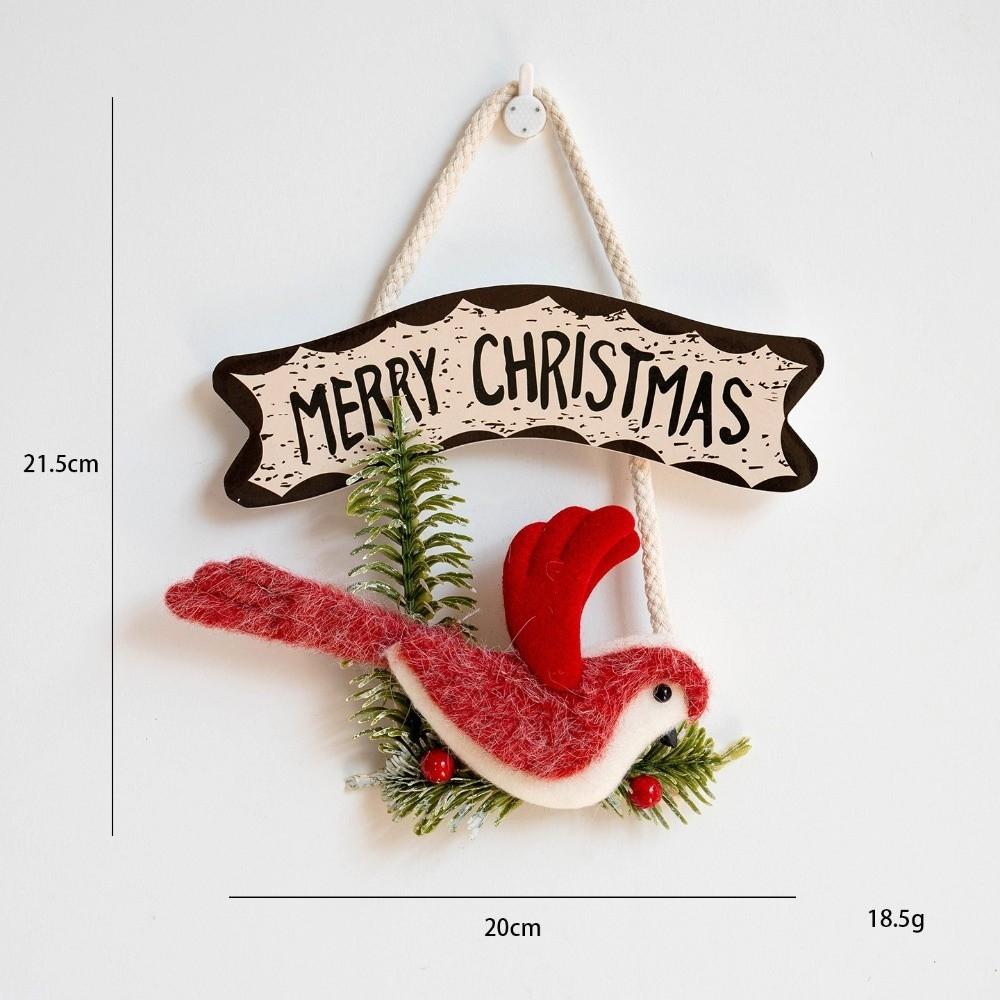 Lifelike Design Christmas Hanging Pendant Lightweight Wreath Bird Ornament Holiday Decor