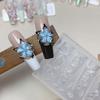 Многоразовая силиконовая форма для нейл-арта для 3D-дизайнов с узорами бабочек, цветов и роз, портативная для акриловых материалов для рукоделия