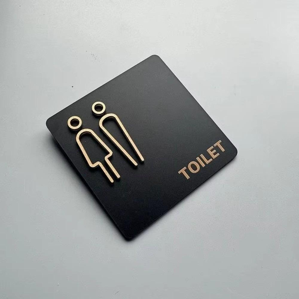 Self-Adhesive Restroom Sign Acrylic WC Sign Durable Acrylic Sign Bathroom Identification
