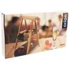 Stone wooden platter, 2-tier, 41x24x38.5 cm