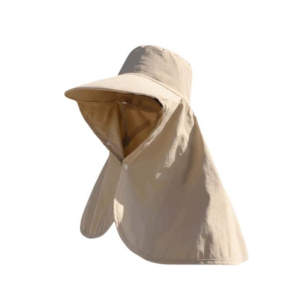 Wide Brim Shawl Fisherman Hat Breathable Hiking Bucket Hat Folding Women Sun Cap Outdoor