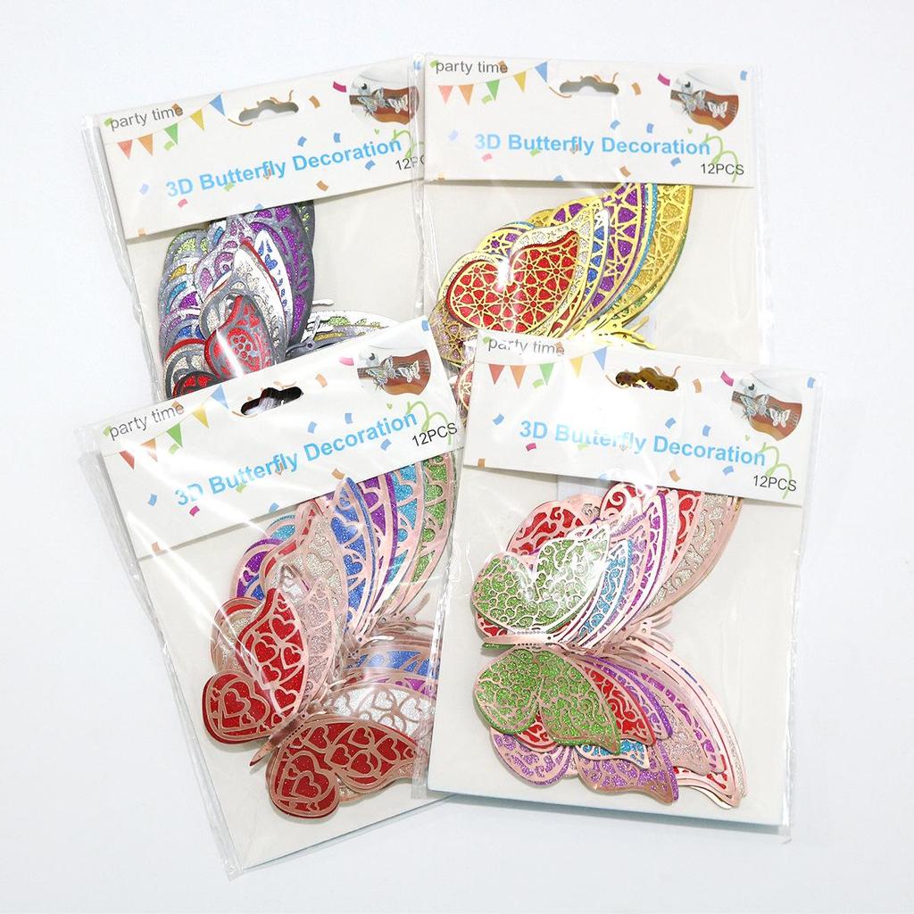 Украшения для вечеринки в виде 3D-бабочки: Наклейки на весеннюю тематику для детских дней рождения и свадеб