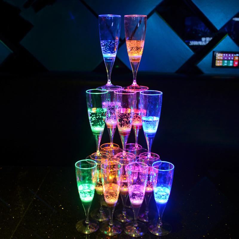 6PCS LED Cup Automatic Flashing Cups Multi-color Light Up Mug Wine Beer Mugs Whisky Drink Cups for Party Kitchen Christmas Decor