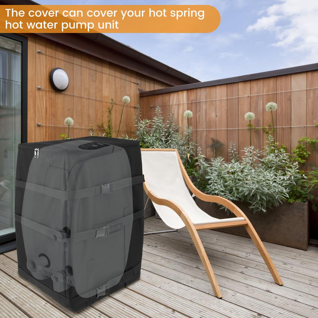 Многоразовый квадратный чехол для насоса нагревателя спа-бассейна с молнией, всепогодный надувной чехол для насоса гидромассажной ванны для улицы