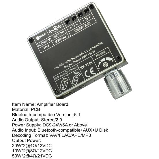 Цифровой модуль усилителя мощности Lossless Audio Портативный Bluetooth-совместимый стереоусилитель звука с