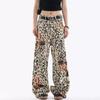 Джинсы женские Design Sense Trendy Old Washed Loose Straight Wide Leg Trousers