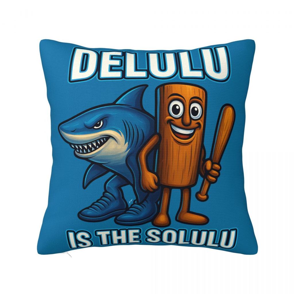 Мем про отмирание мозга Итальянский Отмирание мозга Тунг Тунг Тунг Саху Наволочка Подушка Полиэстер Наволочка Морден Для дивана Автомобиля Домашний декор