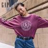 Gap Women's Logo Print Loose Fleece Long Sleeve Sweatshirt