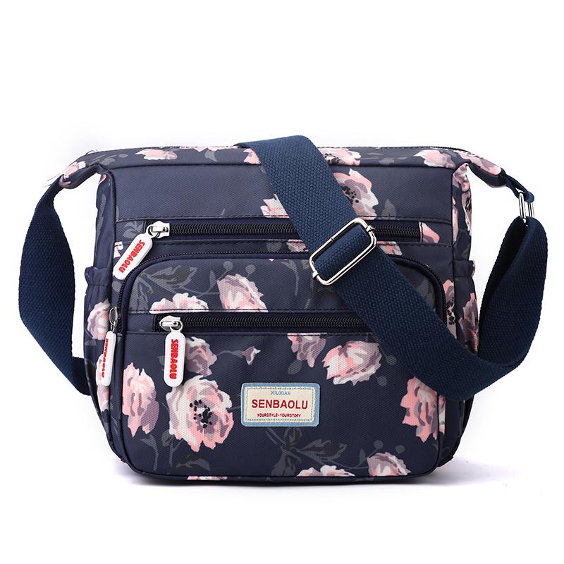 Сумка через плечо из нейлоновой ткани с принтом, легкая сумка через плечо для женщин