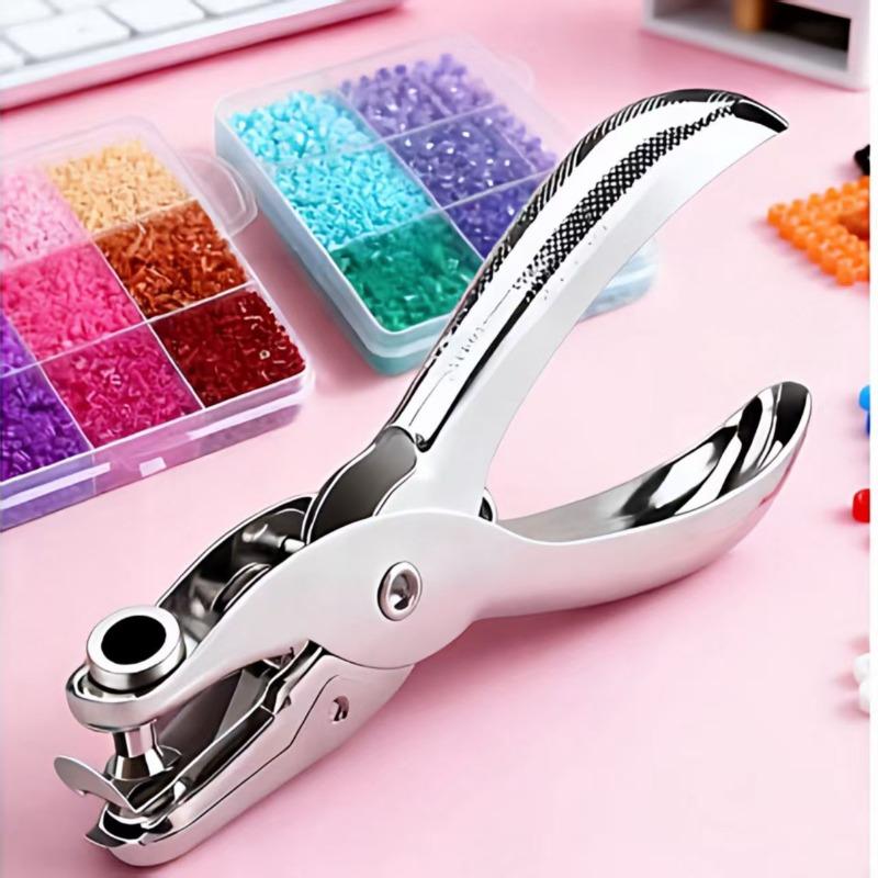 Single Hole Punch Paper Puncher Manual Hand Tool for Office School Binding Crafting Scrapbooking Heavy Duty Metal
