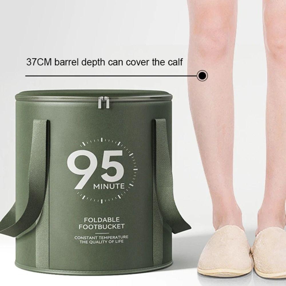 Multi-functional Soaking Basin Insulated Feet Bathtub Soak Foot Bag Folding Foot Bucket Dormitory