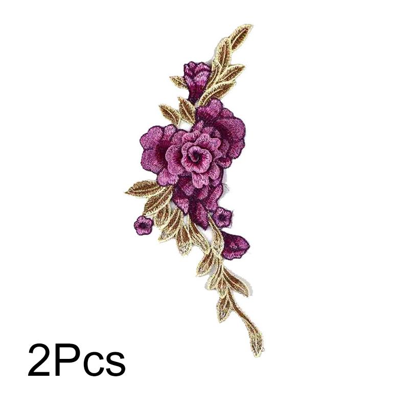 2 шт. 3D пион шитье своими руками кружевные нашивки модное платье вышитая ткань наклейка цветок аппликация чеонгсам нашивка