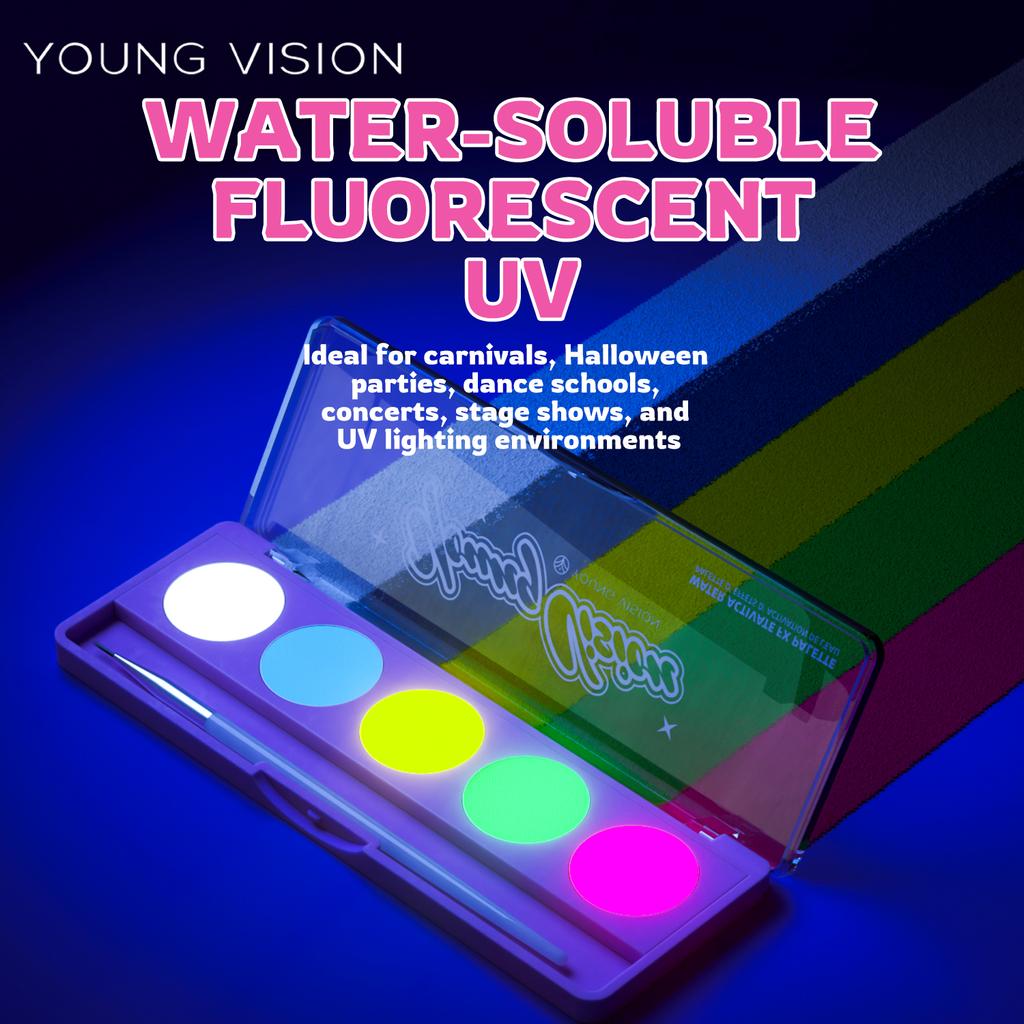 Флуоресцентная УФ-пластина для аквагрима лица, водорастворимая паста для аквагрима лица, сценический макияж
