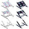 Aluminum Laptop Cooling Pad LED Gaming Laptop Coolers Quiet Cooling Fan Folding Bracket for Laptop Height Stand