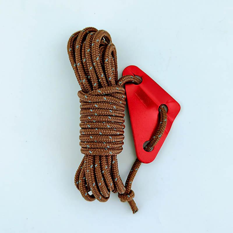 5 мм светоотражающий ветрозащитный трос для кемпинговой палатки с треугольной пряжкой, длина 4 м