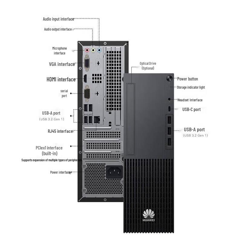 Huawei Бизнес-настольный ПК Qingyun W585X (Китайская версия)