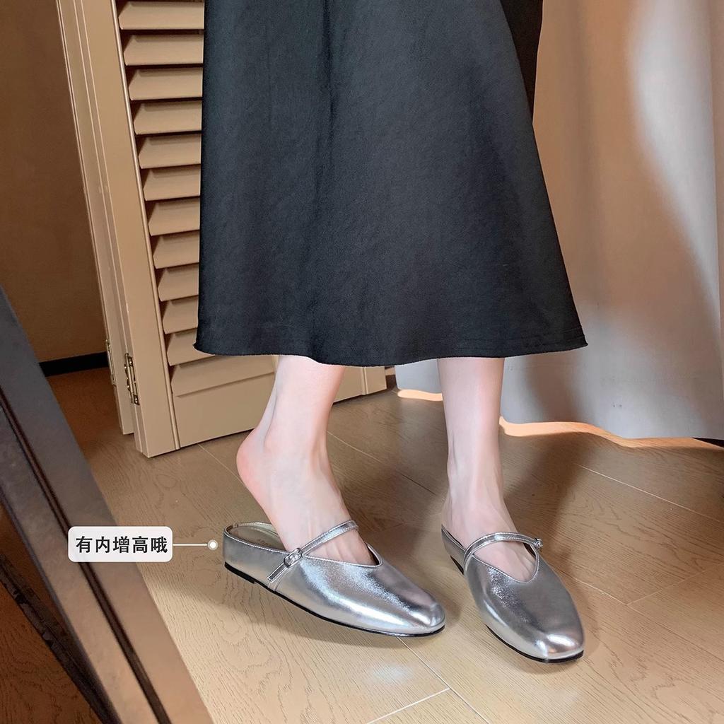 Виноградная мать того же стиля, версия из овчины, ремень с одним словом, внутренняя высота, сумка на головке, мюли, женские летние туфли-лодочки Мэри Джейн