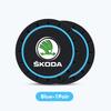 DECL5 Car Waterproof Anti Slip Water Cup Mat Auto Interior Accessories For Skoda Fabia 1 2 Octavia a7 RS Superb Rapid Yeti Karoq