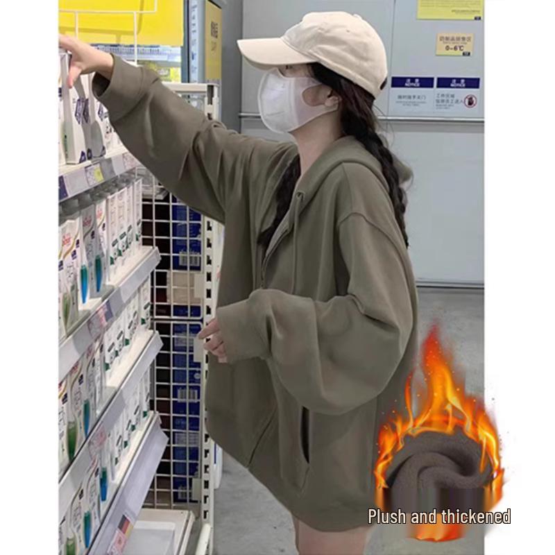 Новая коллекция 2025 года: розовая толстовка с капюшоном и кардиган в корейском стиле для женщин — легкий, свободный крой, идеально подходит для ранней осени/весны.