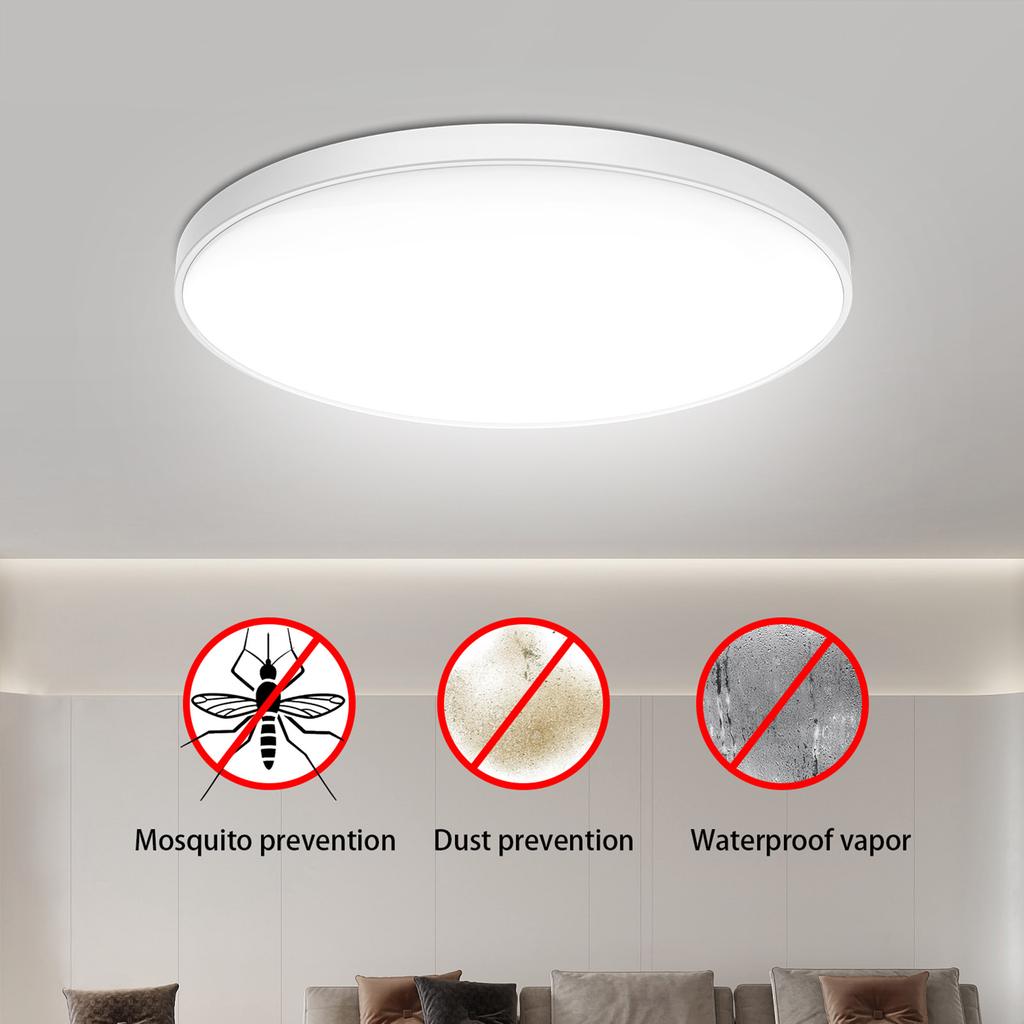 3-цветный светодиодный потолочный светильник с регулируемой яркостью, ультратонкий светодиодный светильник Oyster для скрытого монтажа для дома