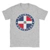 Dominican Republic República flag flag coat of arms T Shirt Unisexs  TShirt Round Collar  Tee Shirt Short Sleeve Clothing Printed