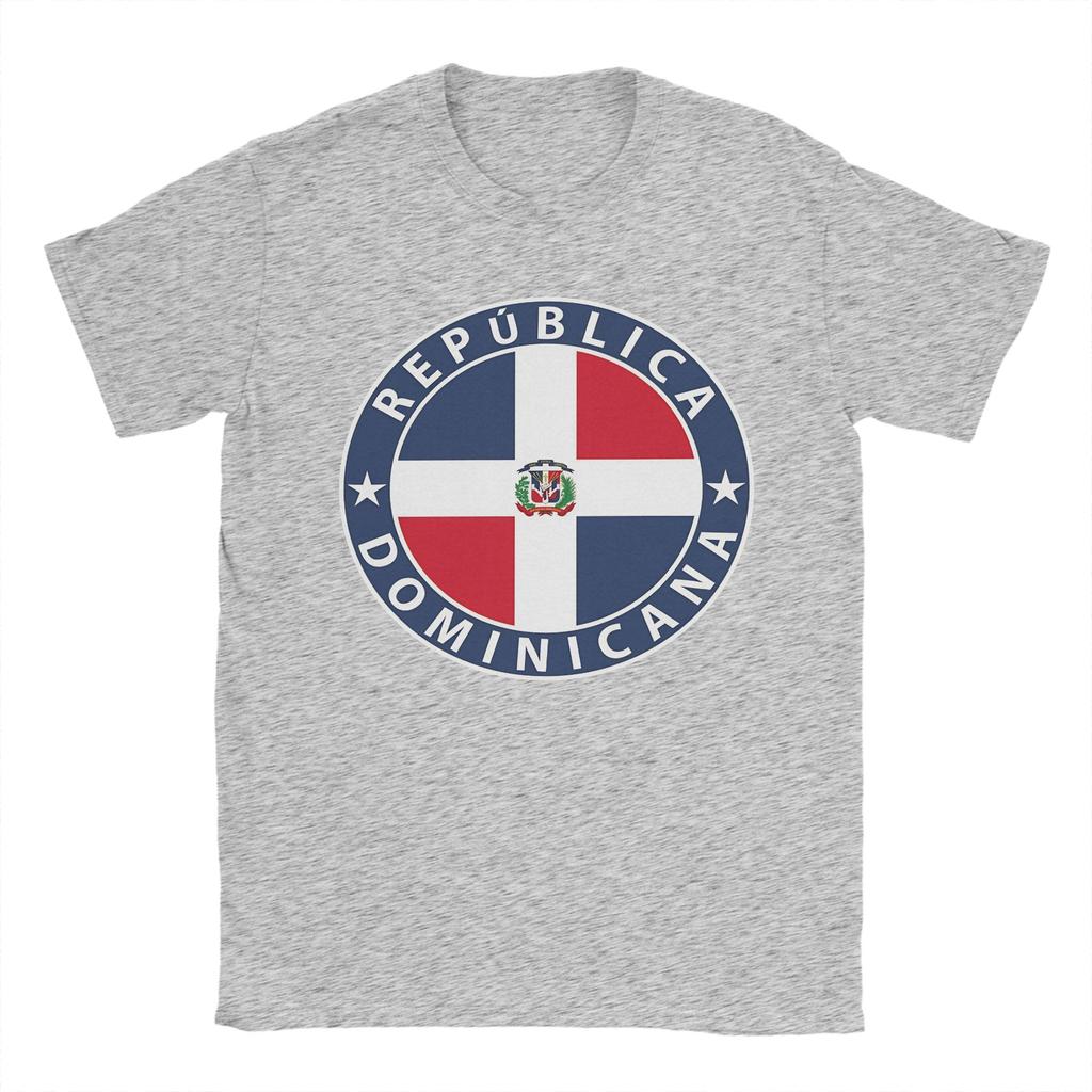 Dominican Republic República flag flag coat of arms T Shirt Unisexs TShirt Round Collar Tee Shirt Short Sleeve Clothing Printed