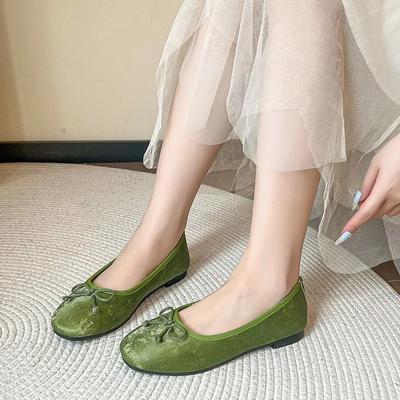 2025 Горячая Распродажа Женская Обувь Неглубокие Женские Балетки Бант-бабочка Повседневные Круглый Носок Мягкая Подошва Бестселлер Плоские Низкий Каблук