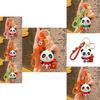 Adorable Cartoon Harvest Panda Keychain Plush Bag Charm Car Ornament Gift